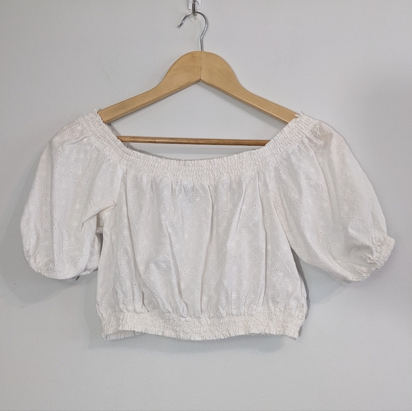 H&M Broderie Crop Top, S - Picture 1 of 8
